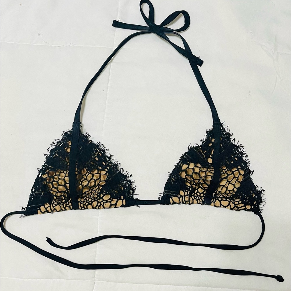Beach Bunny Black/Nude Bikini Top